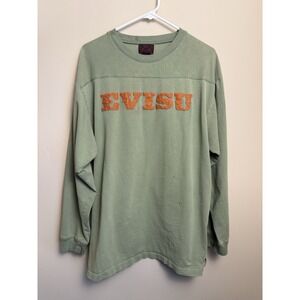Vintage EVISU Racing Genes Patche Long Sleeve T Shirt 90s Size XL